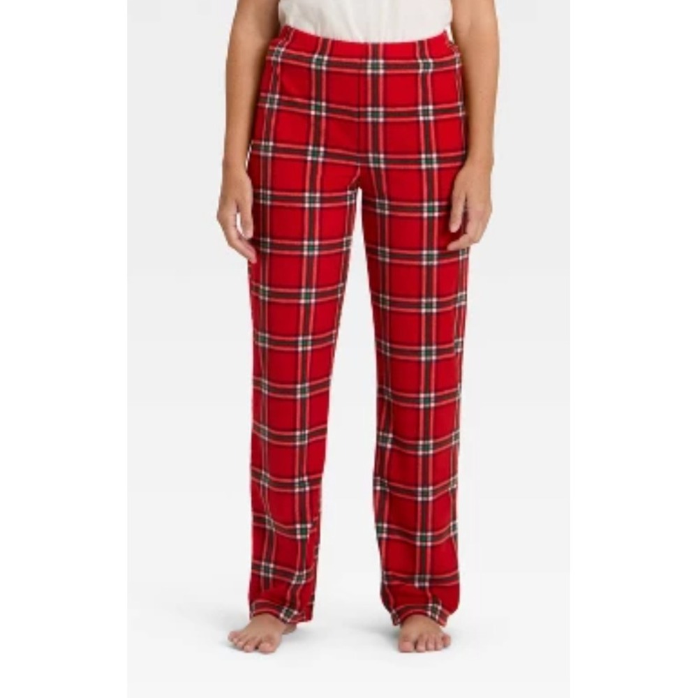 NWT Wondershop Womens Fleece Pajama Pants Size XS red plaid
